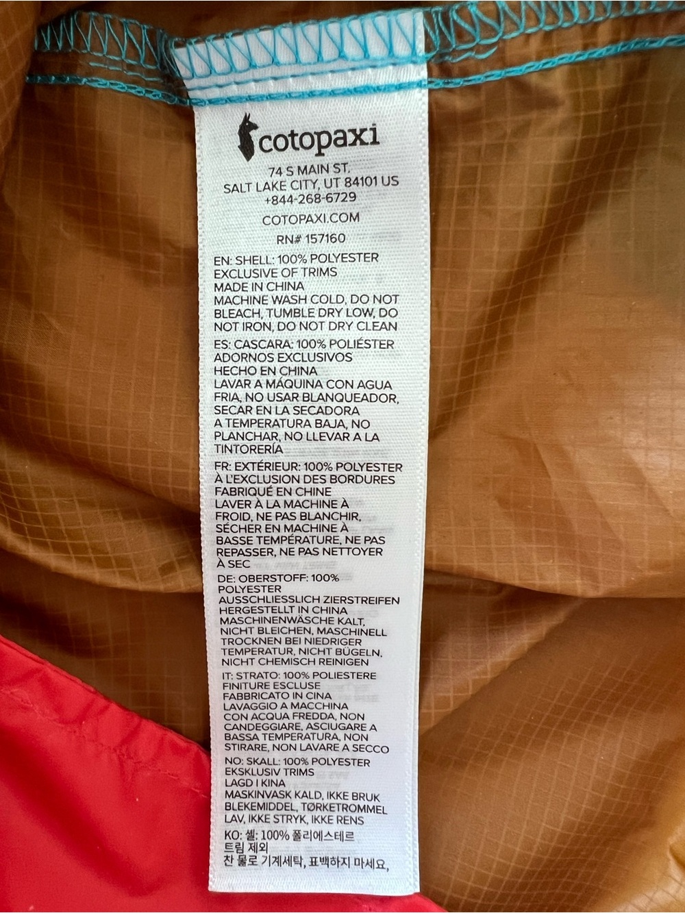 Cotopaxi Teca Half-Zip Windbreaker Blue Orange Size XS - Picture 8 of 9